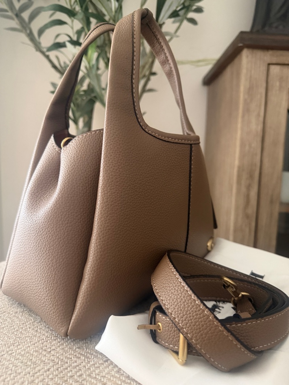 Coach Lana Shoulder Bag 23 in Brass Dark Stone Color - Picture 3 of 14